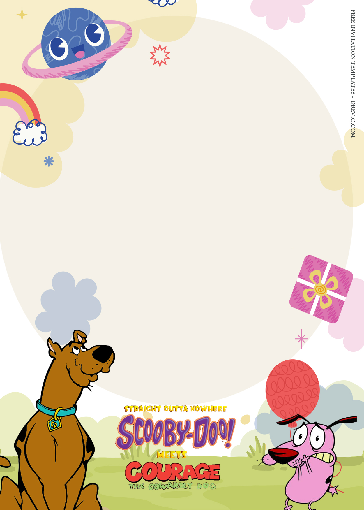 7+ Scooby Doo Meets Courage Birthday Invitation Templates One