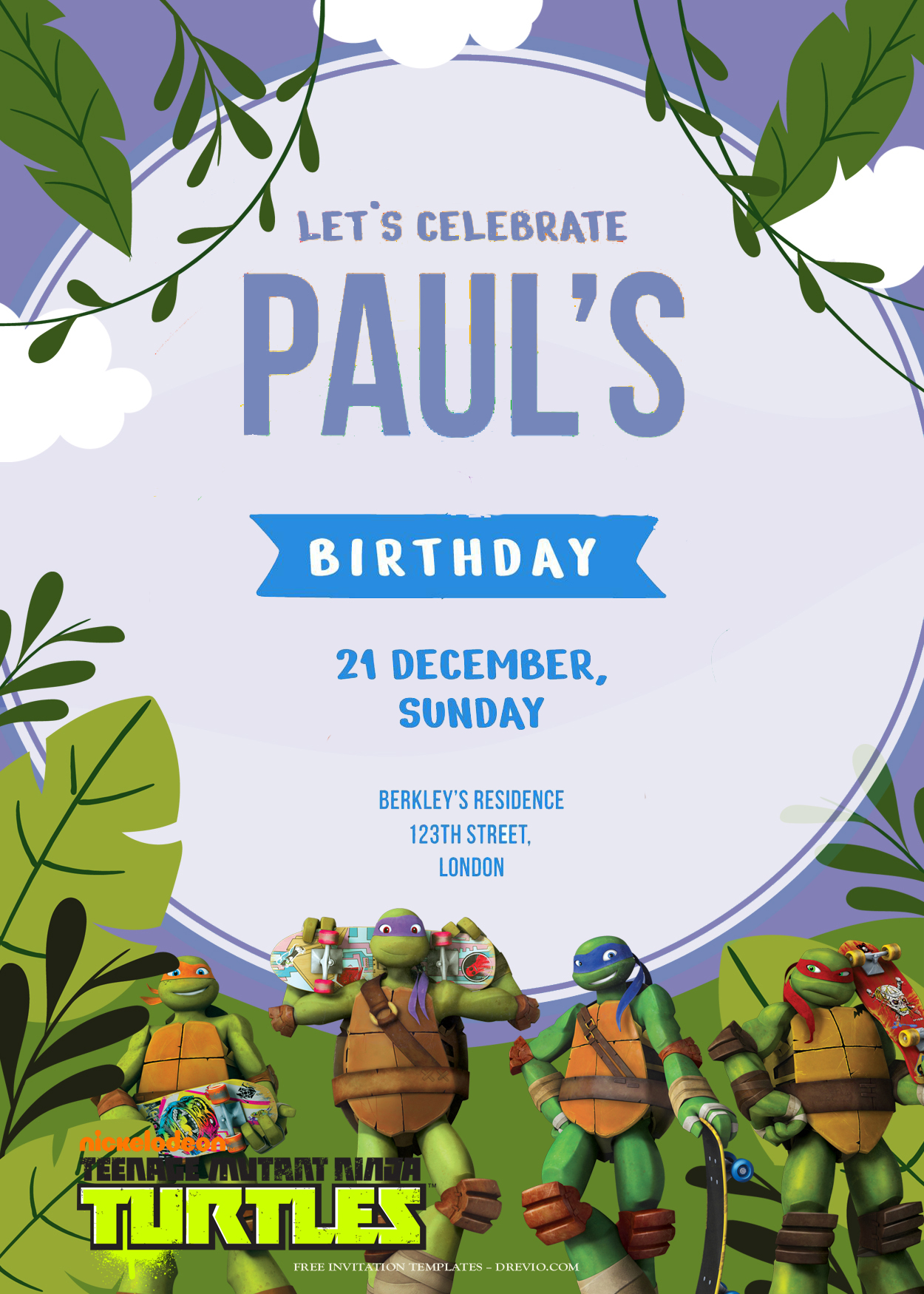 7+ Teenage Mutant Ninja Turtles Birthday Invitation Templates Title