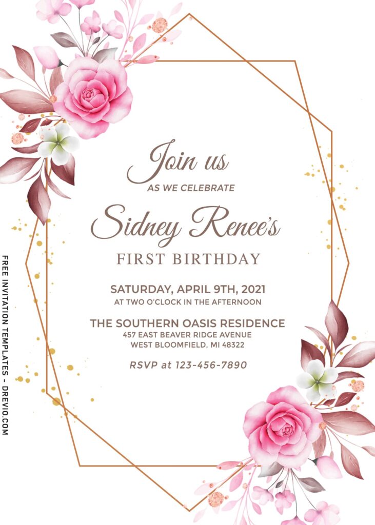 7+ Vintage Blush Garden Party Invitation Templates