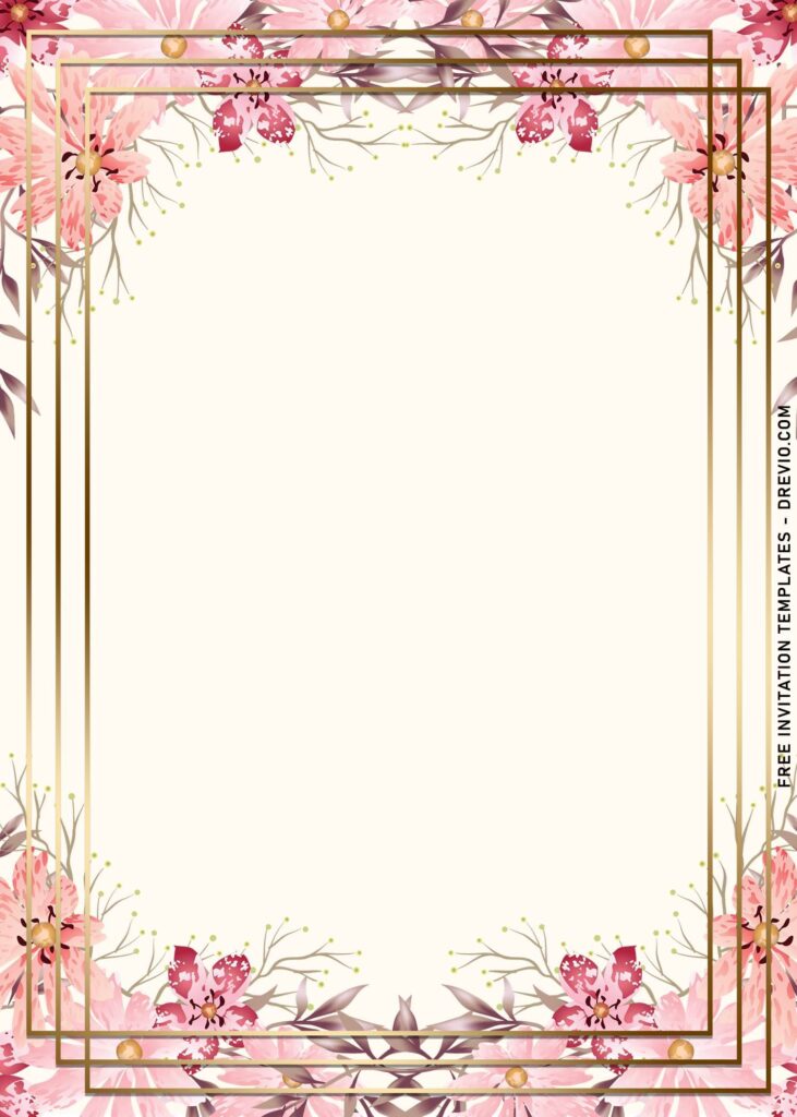 Invitation Template of 7+ Beautiful Autumnal Floral Birthday Invitation Templates 1