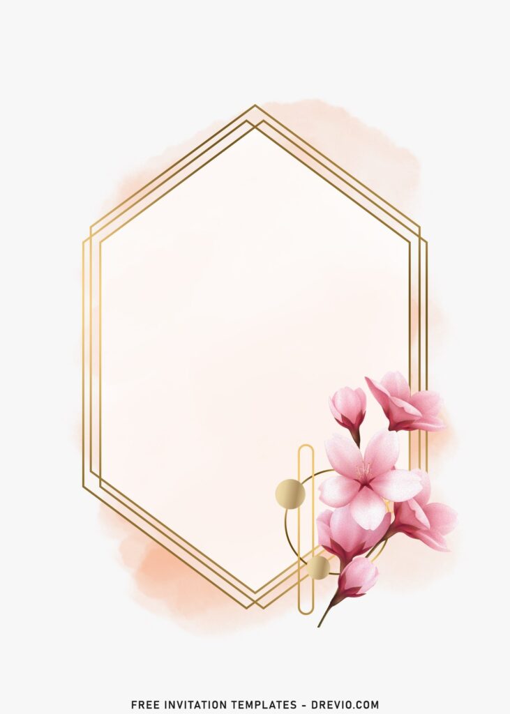 8+ Beloved Floral Wedding & Birthday Invitation Templates with geometric frame