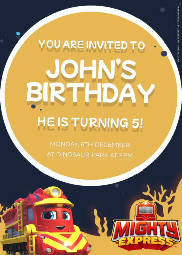 8+ Mighty Express Travel Birthday Invitation Templates | Download ...