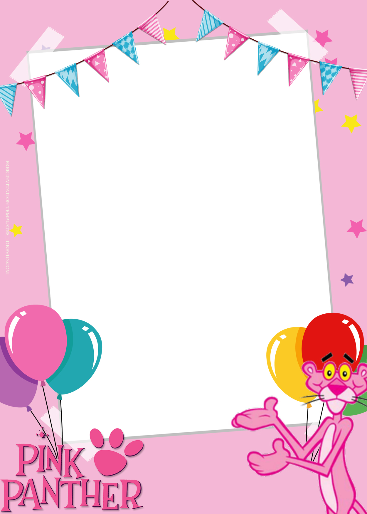 8+ Pink Panther Party Birthday Invitation Templates Five