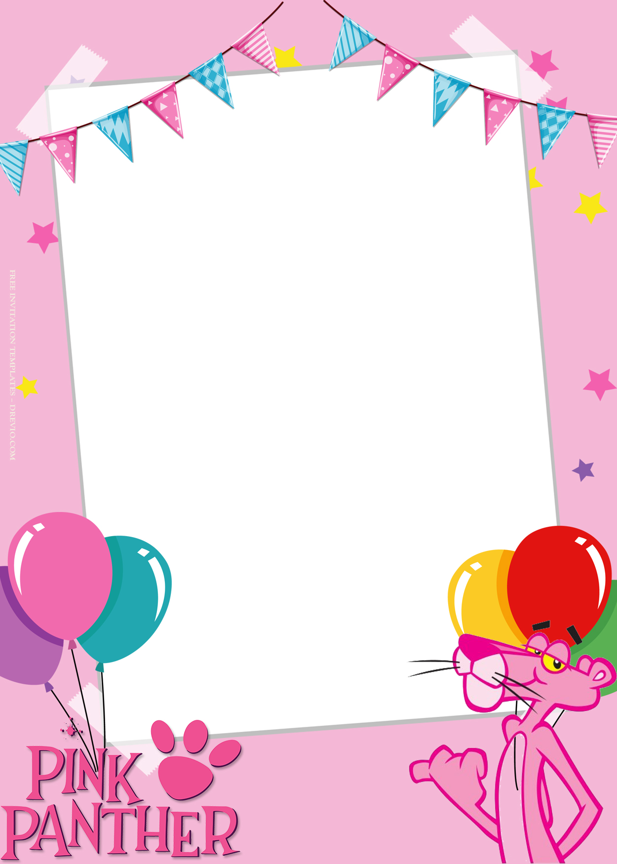 8+ Pink Panther Party Birthday Invitation Templates Four