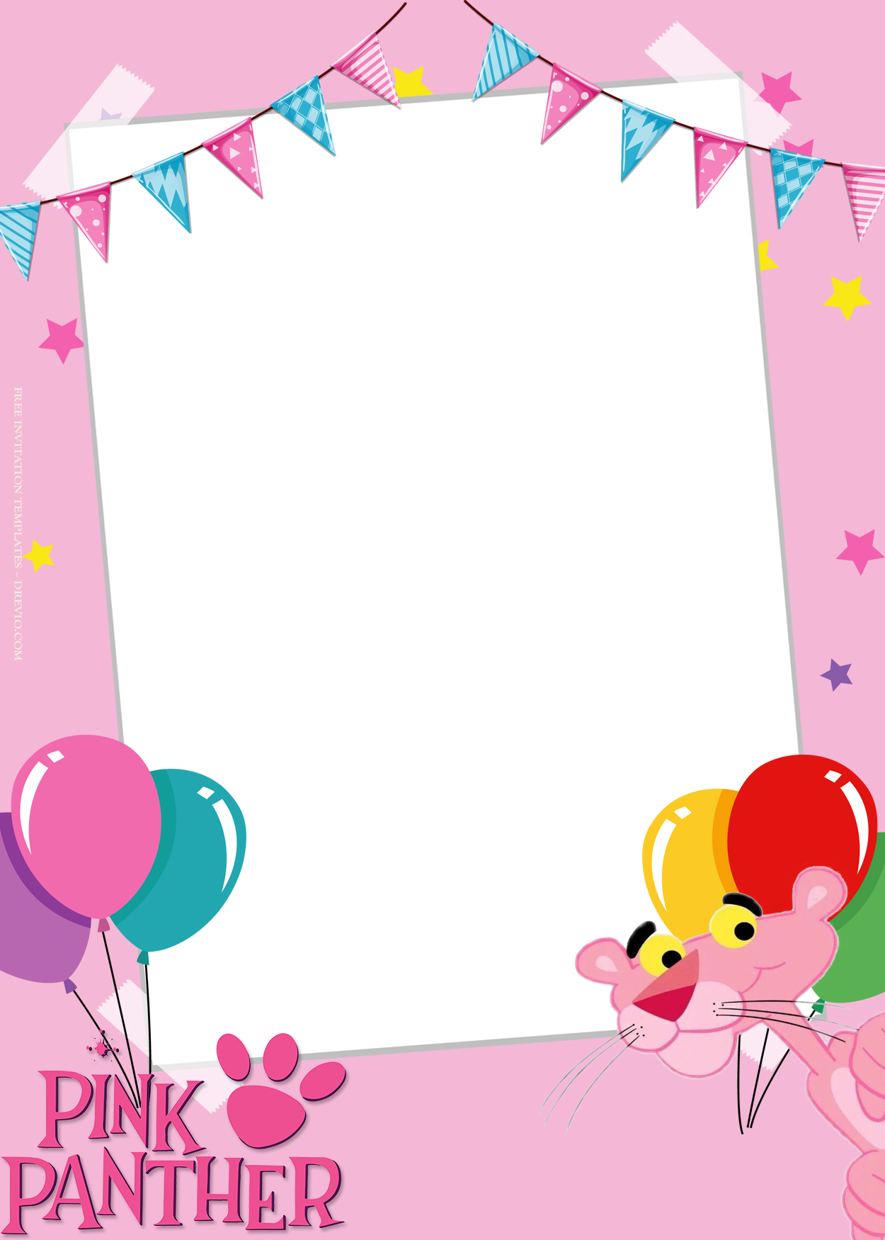 8+ Pink Panther Party Birthday Invitation Templates Seven