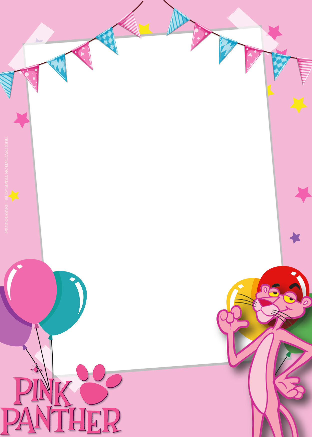 8+ Pink Panther Party Birthday Invitation Templates Six