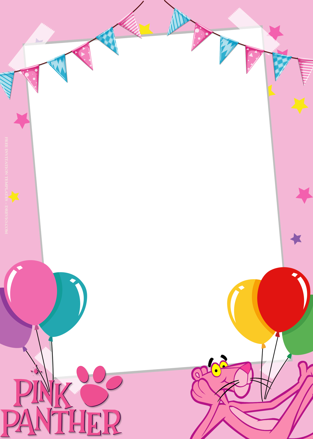 8+ Pink Panther Party Birthday Invitation Templates Three