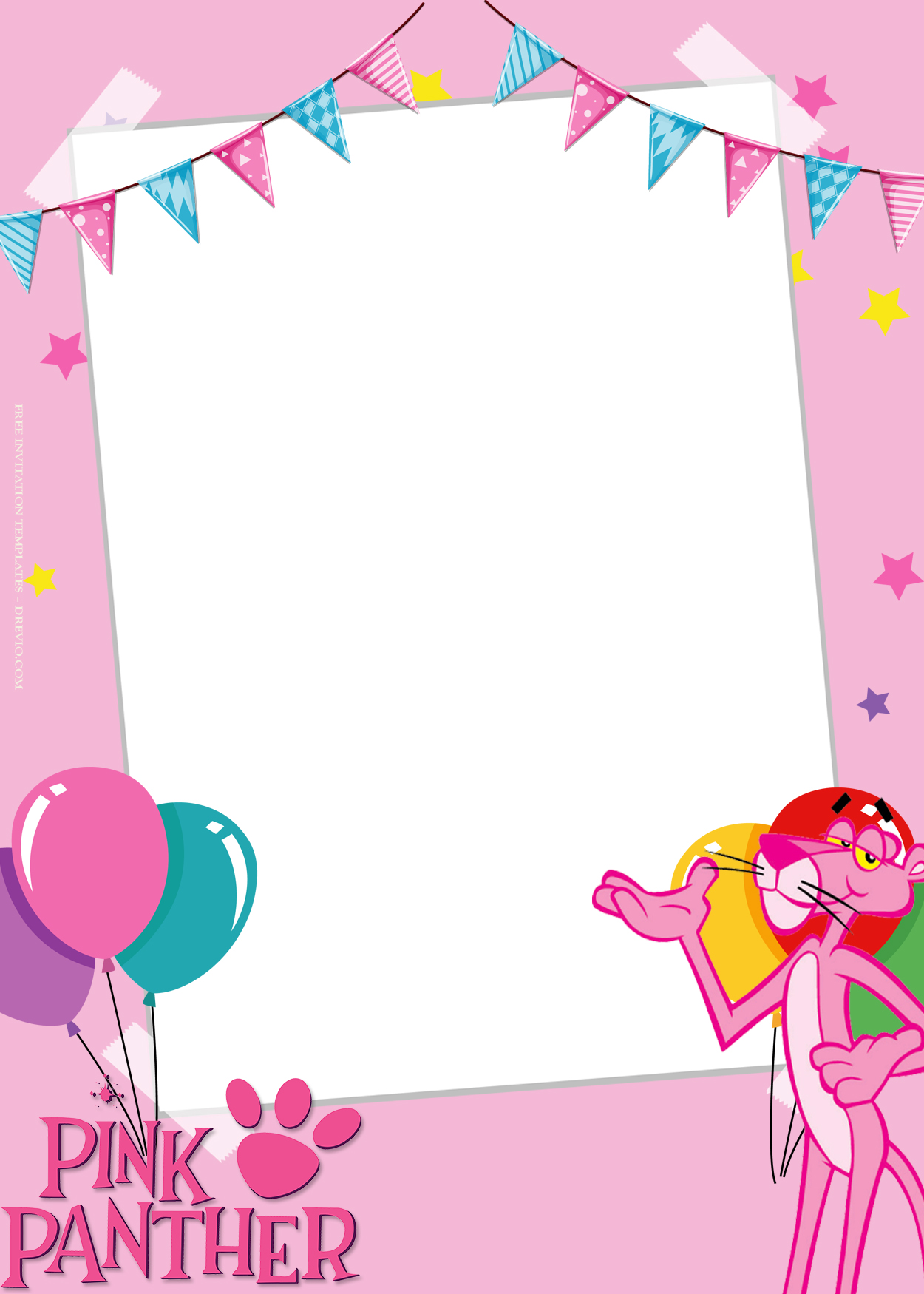 8+ Pink Panther Party Birthday Invitation Templates Two