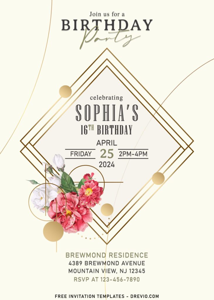 8+ Oh So Chic Floral Invitation Templates With Delicate Garden Flowers