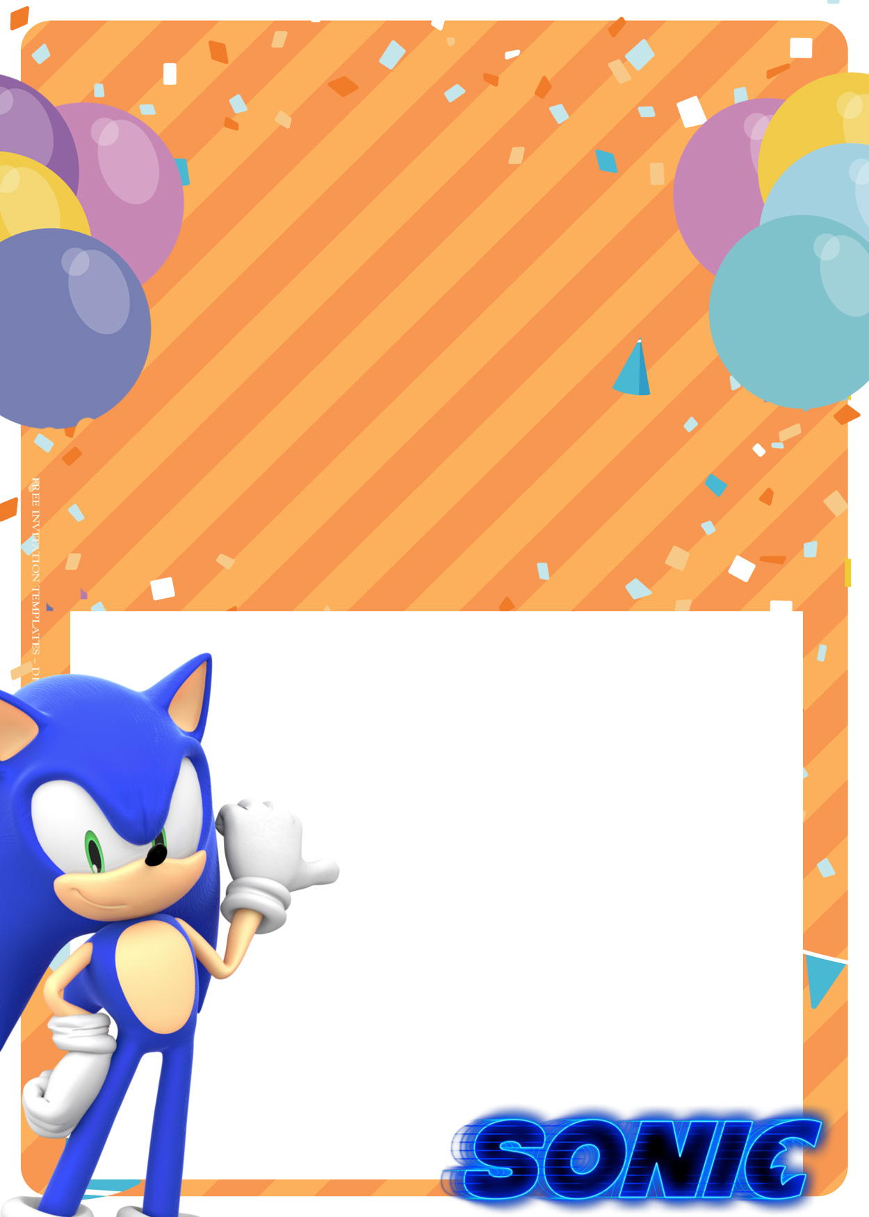 8+ Sonic The Hedgehog The Movie Birthday Invitation Templates Five
