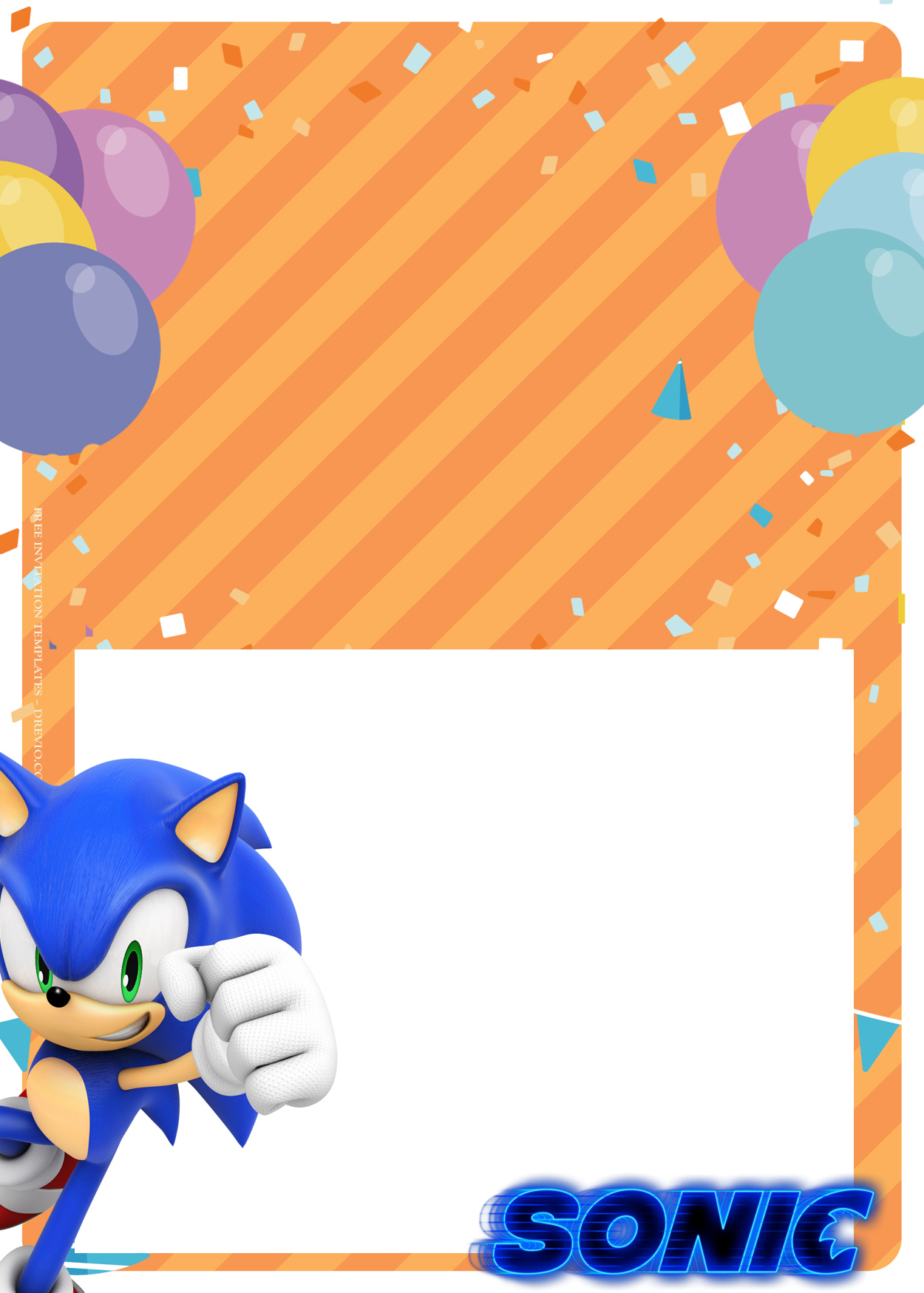 8+ Sonic The Hedgehog The Movie Birthday Invitation Templates Four