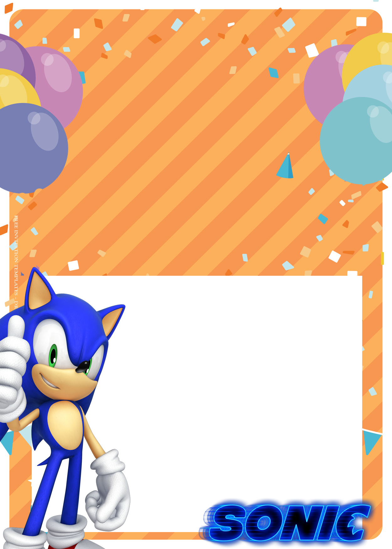 8+ Sonic The Hedgehog The Movie Birthday Invitation Templates Seven