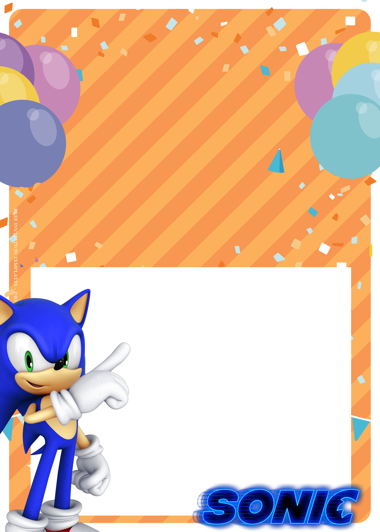 8+ Sonic The Hedgehog The Movie Birthday Invitation Templates Six