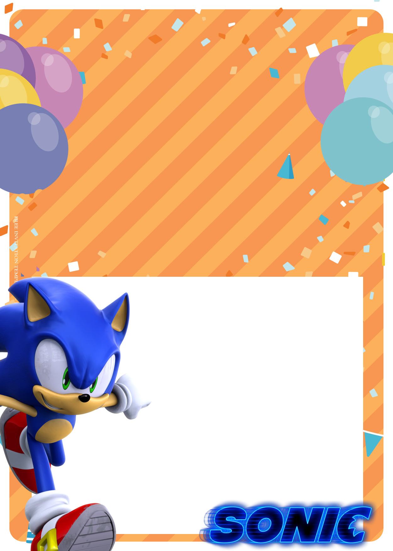 8+ Sonic The Hedgehog The Movie Birthday Invitation Templates Three