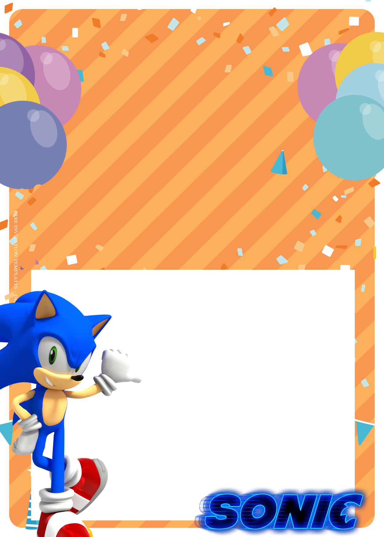 8+ Sonic The Hedgehog The Movie Birthday Invitation Templates Two