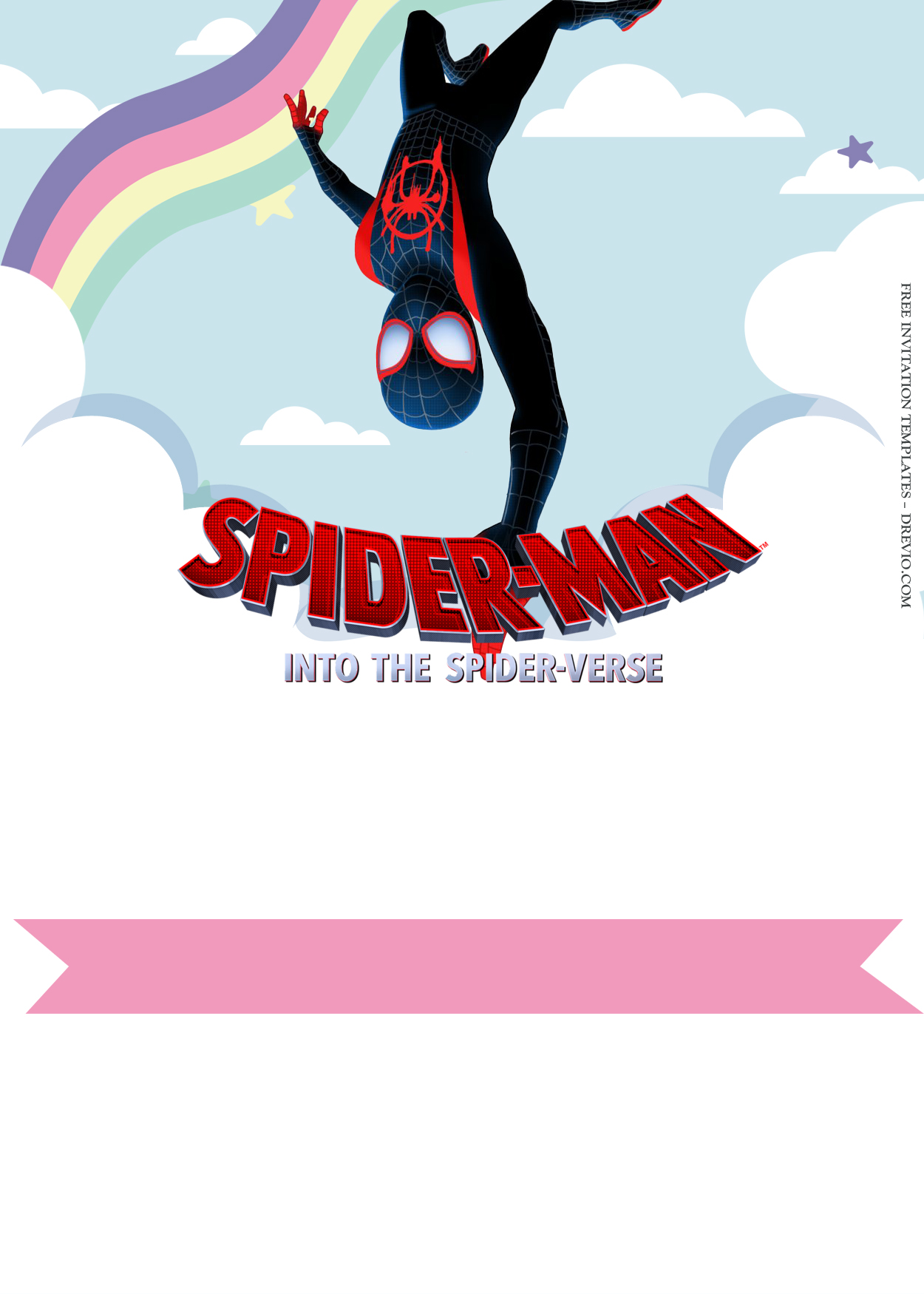 8+ Spiderman Into The Spiderverse Birthday Invitation Templates Five