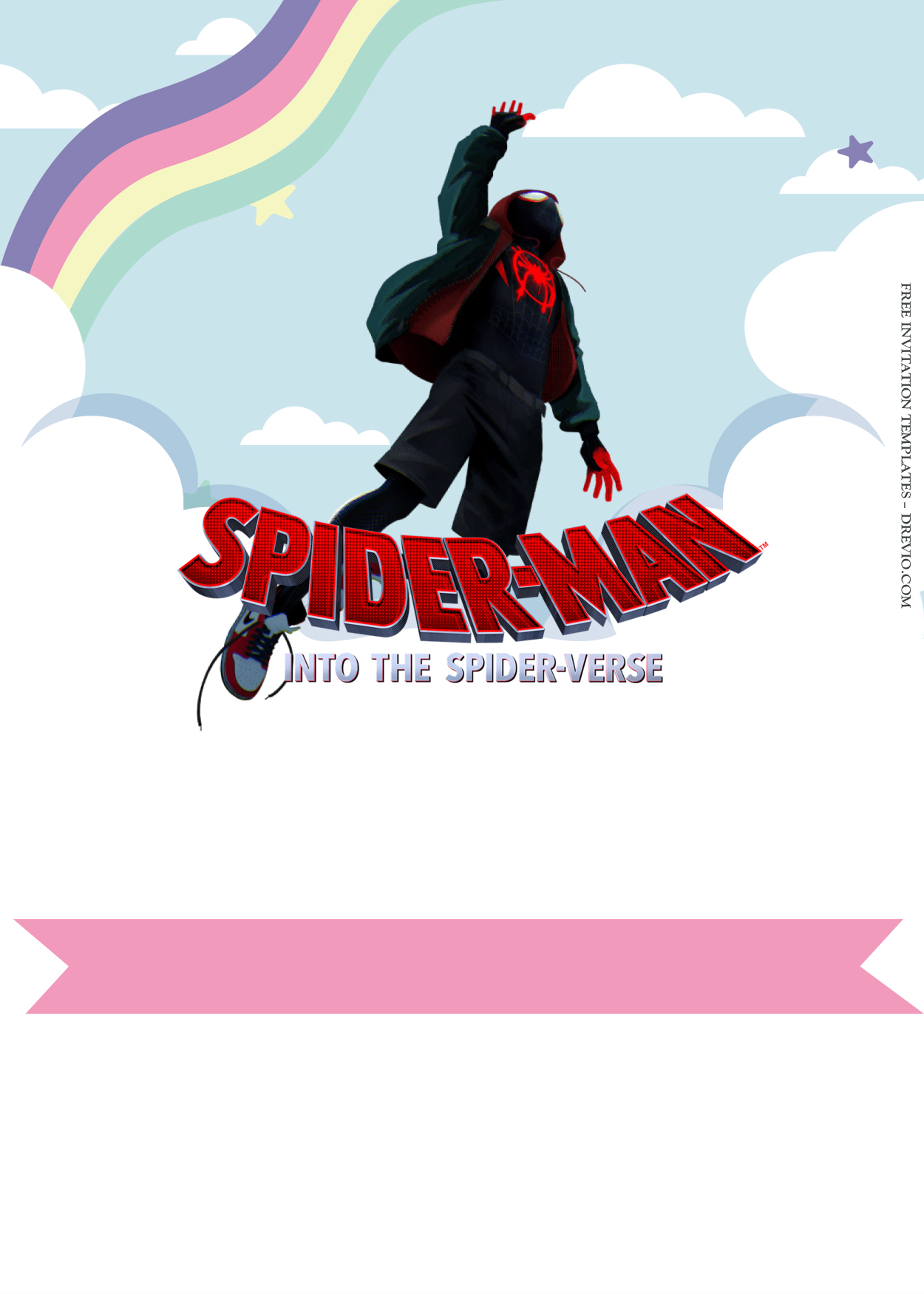 8+ Spiderman Into The Spiderverse Birthday Invitation Templates Six
