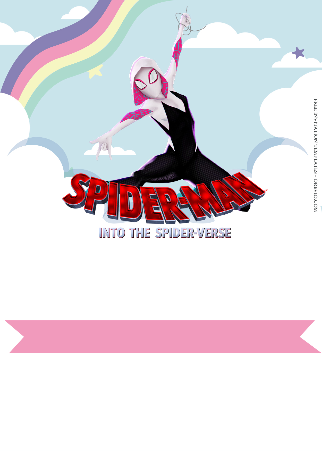 8+ Spiderman Into The Spiderverse Birthday Invitation Templates Three