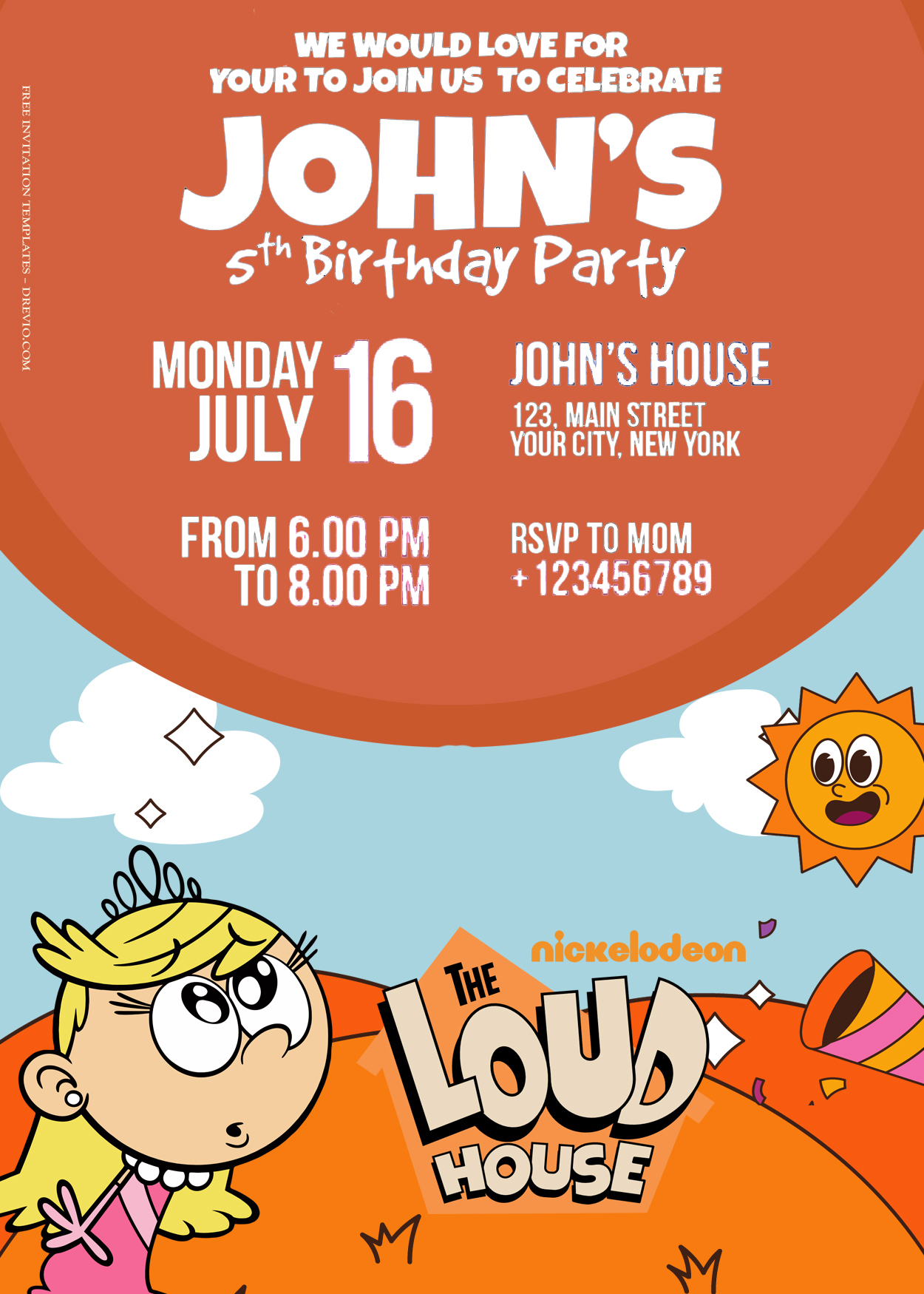 8+ The Loud House Birthday Invitation Templates Title