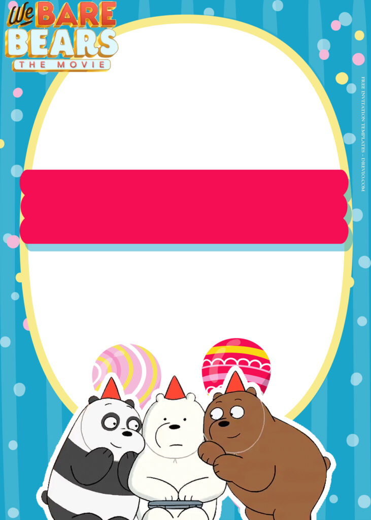 8+ We Bare Bears The Movie Birthday Invitation Templates | Download ...