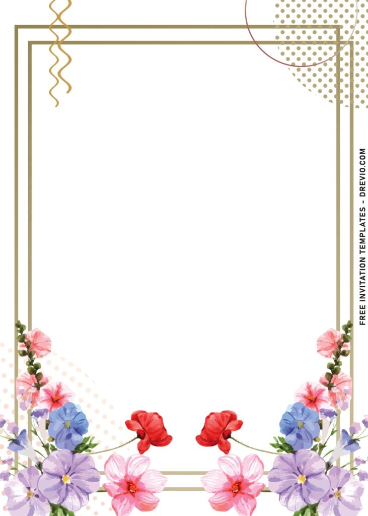 Invitation Template of 9+ Modern Romantic Poppy Floral Invitation Templates For Your Big Day 5