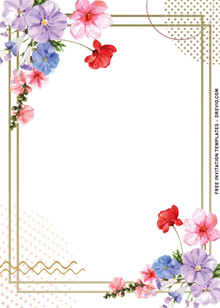 Invitation Template of 9+ Modern Romantic Poppy Floral Invitation Templates For Your Big Day 4