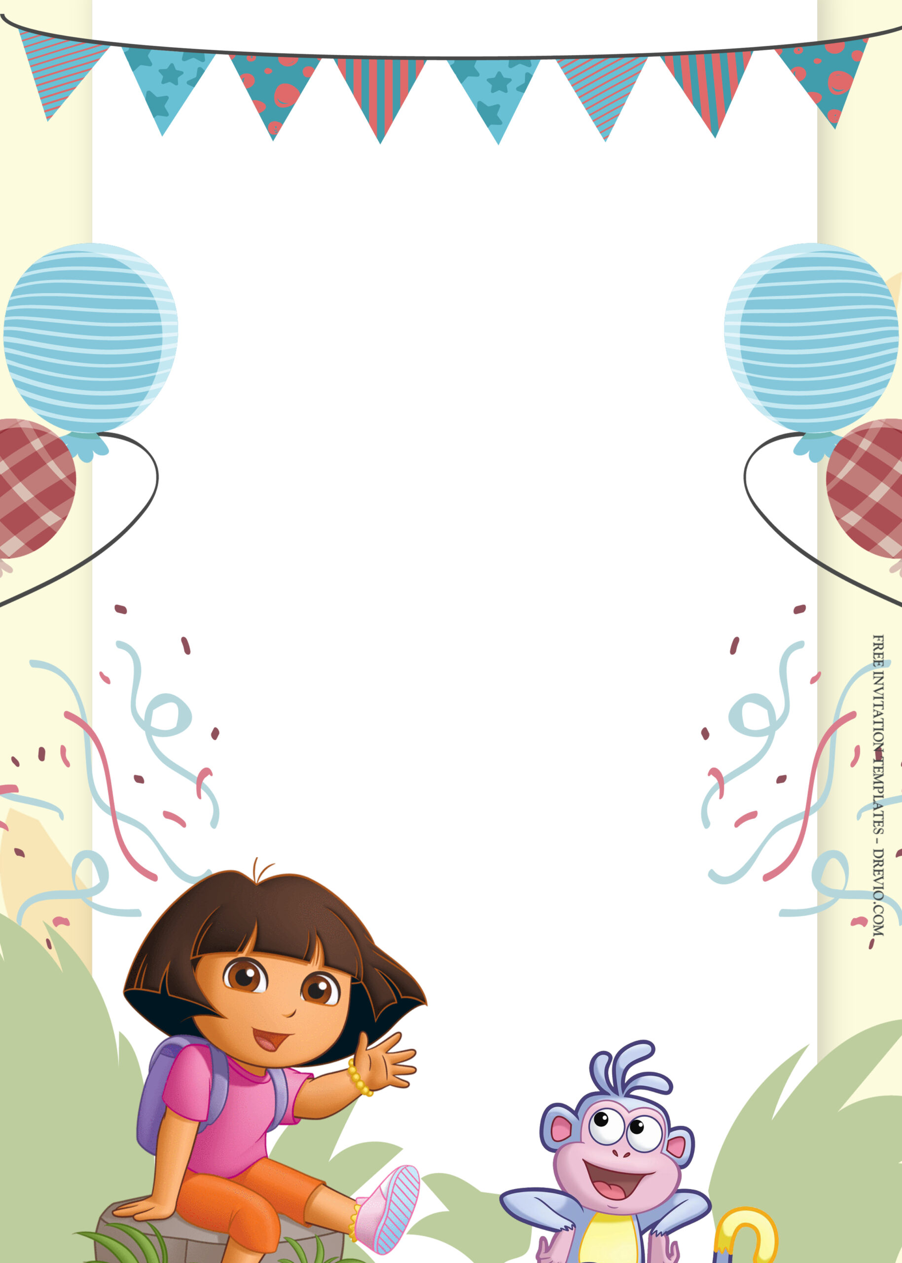 9+ Dora The Explorer Party Birthday Invitation Templates Six