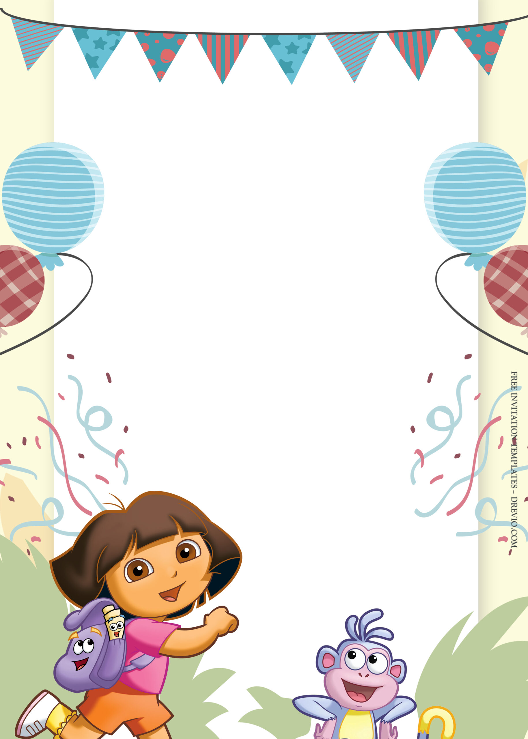 9+ Dora The Explorer Party Birthday Invitation Templates Two
