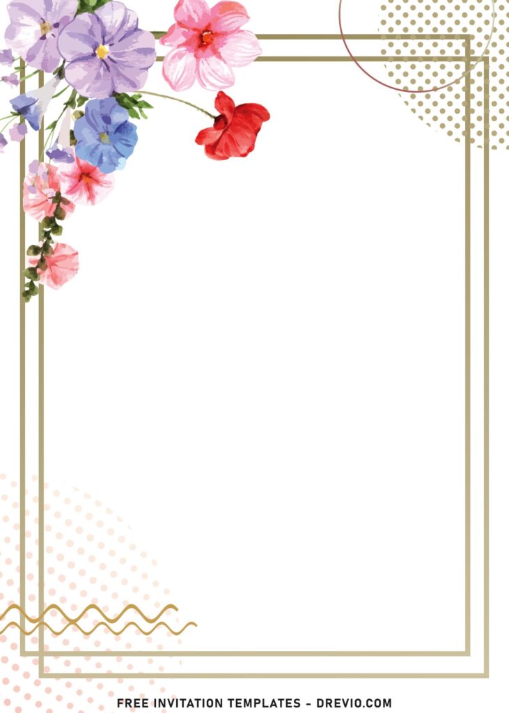 Invitation Template of 9+ Modern Romantic Poppy Floral Invitation Templates For Your Big Day 2