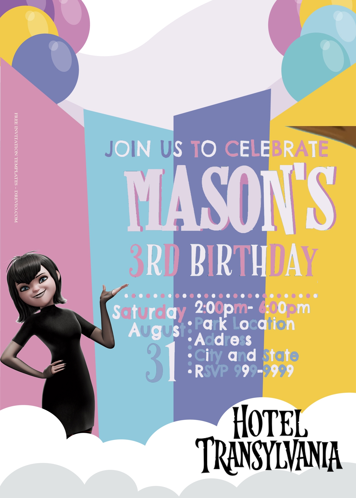 9+ Hotel Transylvania Party Birthday Invitation Templates Title