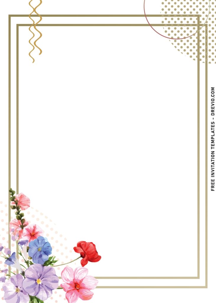 Invitation Template of 9+ Modern Romantic Poppy Floral Invitation Templates For Your Big Day 1