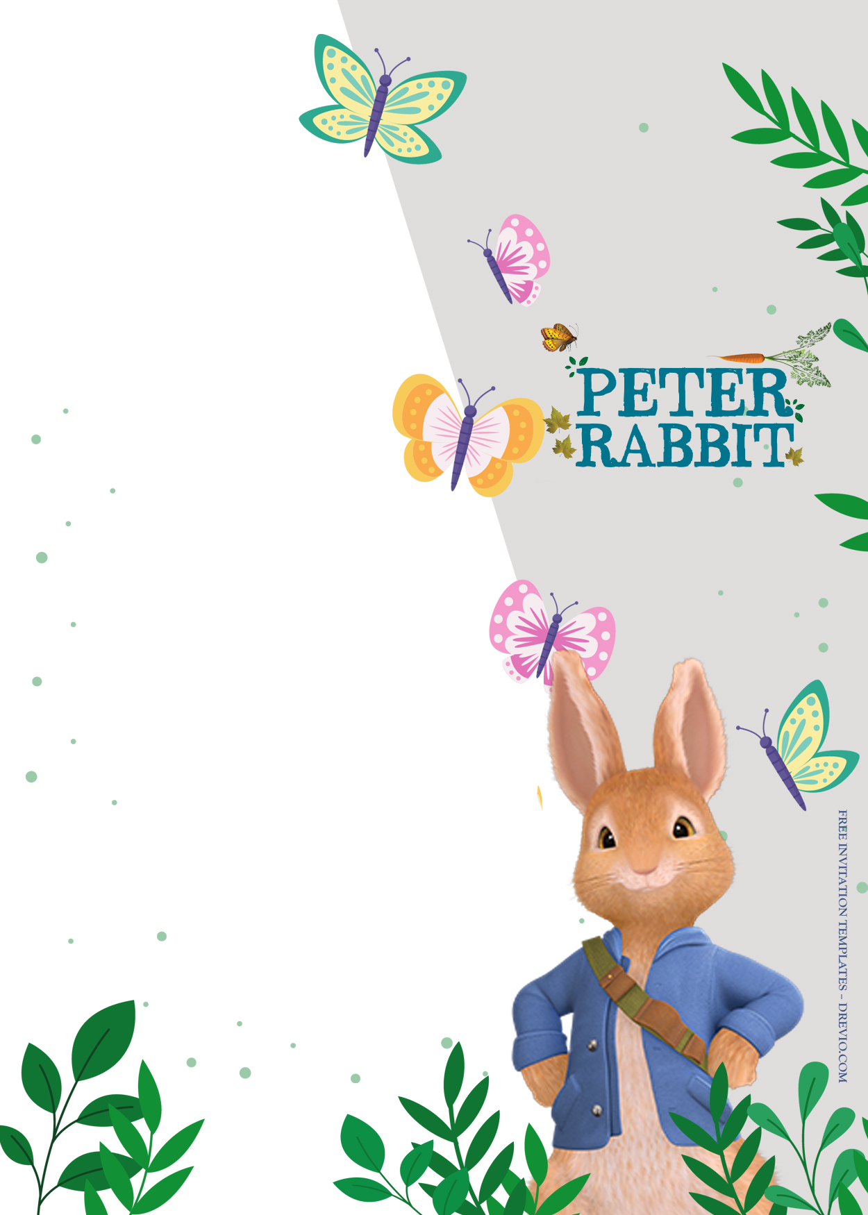 9+ Peter Rabbit All Around Birthday Invitation Templates Five