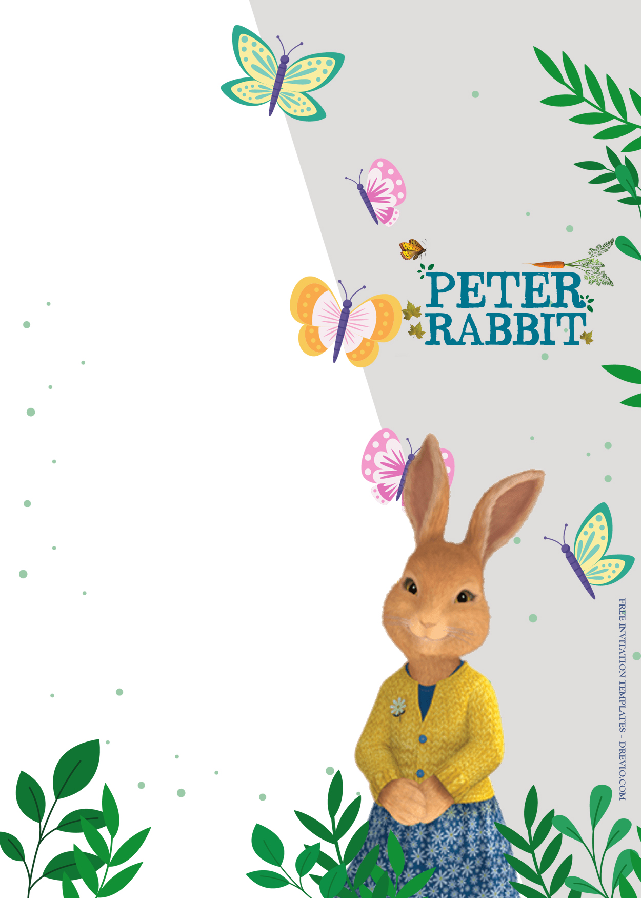 9+ Peter Rabbit All Around Birthday Invitation Templates Four