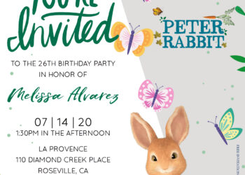 9+ Peter Rabbit All Around Birthday Invitation Templates TITle