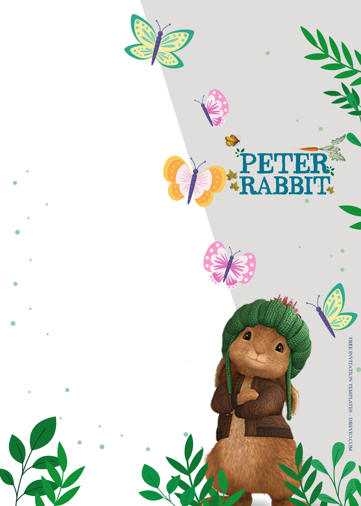 9+ Peter Rabbit All Around Birthday Invitation Templates Two