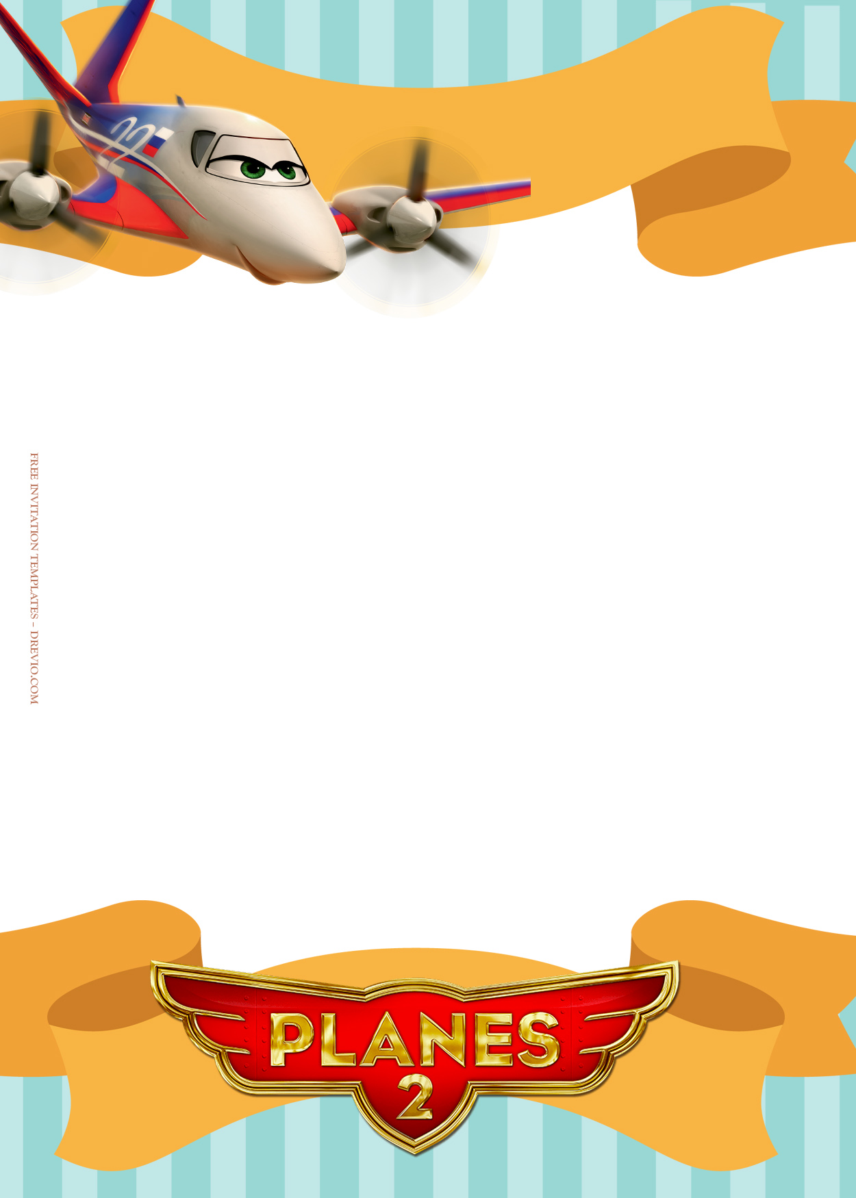 9+ Planes Fly To The Sky Party Birthday Invitation Templates Five