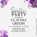 9+ Enchanting Purple Pansy Flowers Birthday Invitation Templates