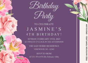9+ Chic Botanical Flowers Wedding & Birthday Invitation Templates
