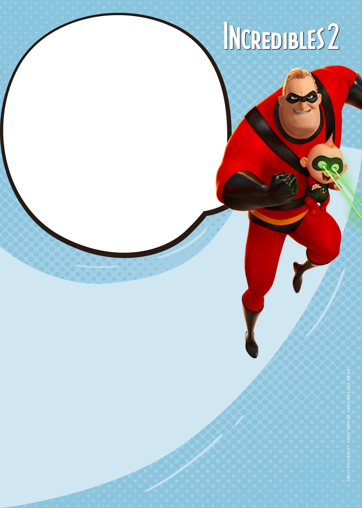 9+ The Incredibles 2 Heroes Birthday Invitation Templates Eight