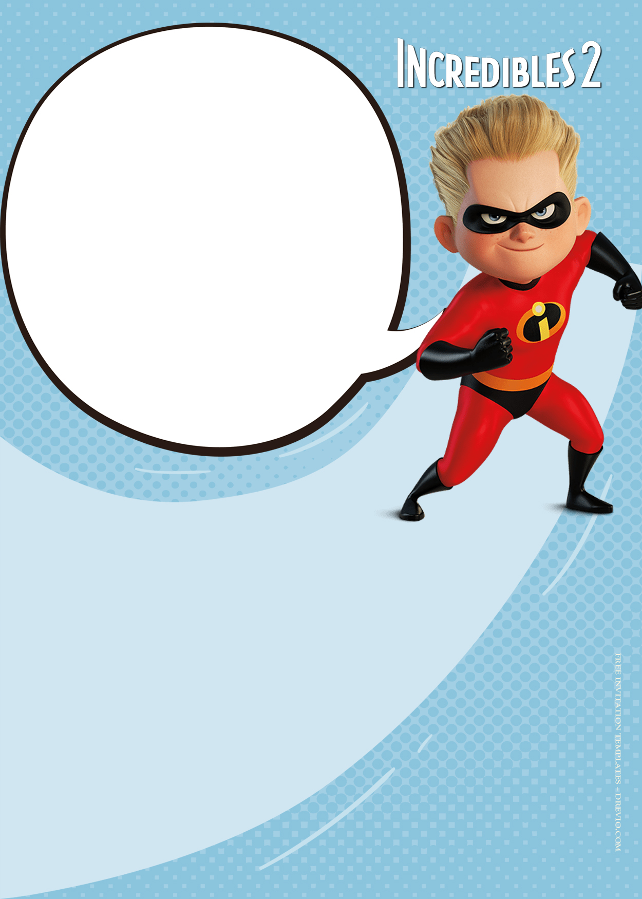 9+ The Incredibles 2 Heroes Birthday Invitation Templates Five
