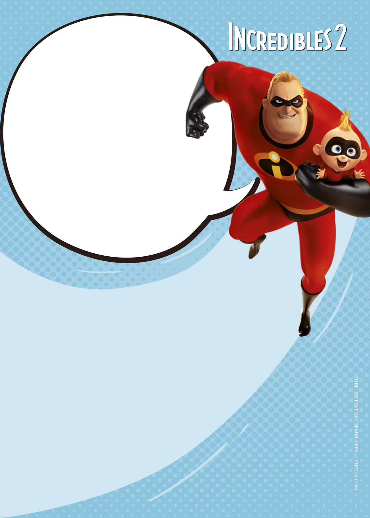 9+ The Incredibles 2 Heroes Birthday Invitation Templates One