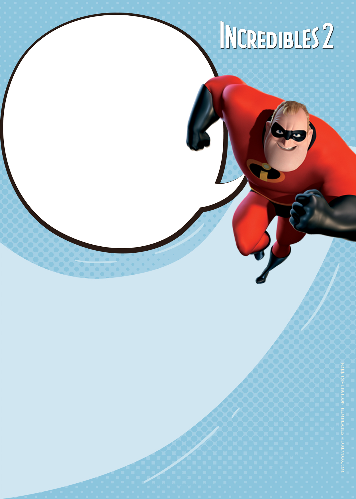 9+ The Incredibles 2 Heroes Birthday Invitation Templates Six