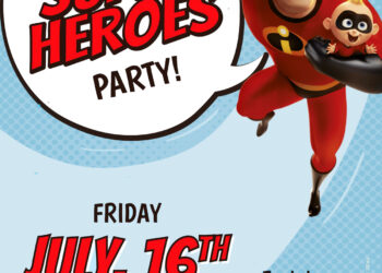 9+ The Incredibles 2 Heroes Birthday Invitation Templates Title