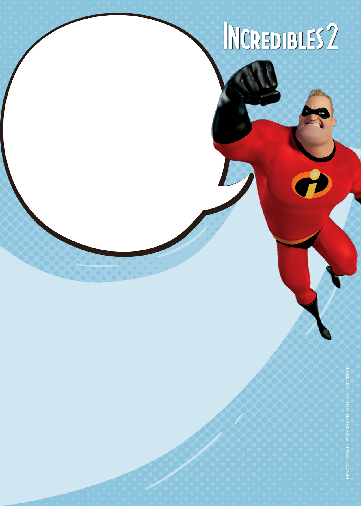 9+ The Incredibles 2 Heroes Birthday Invitation Templates Two