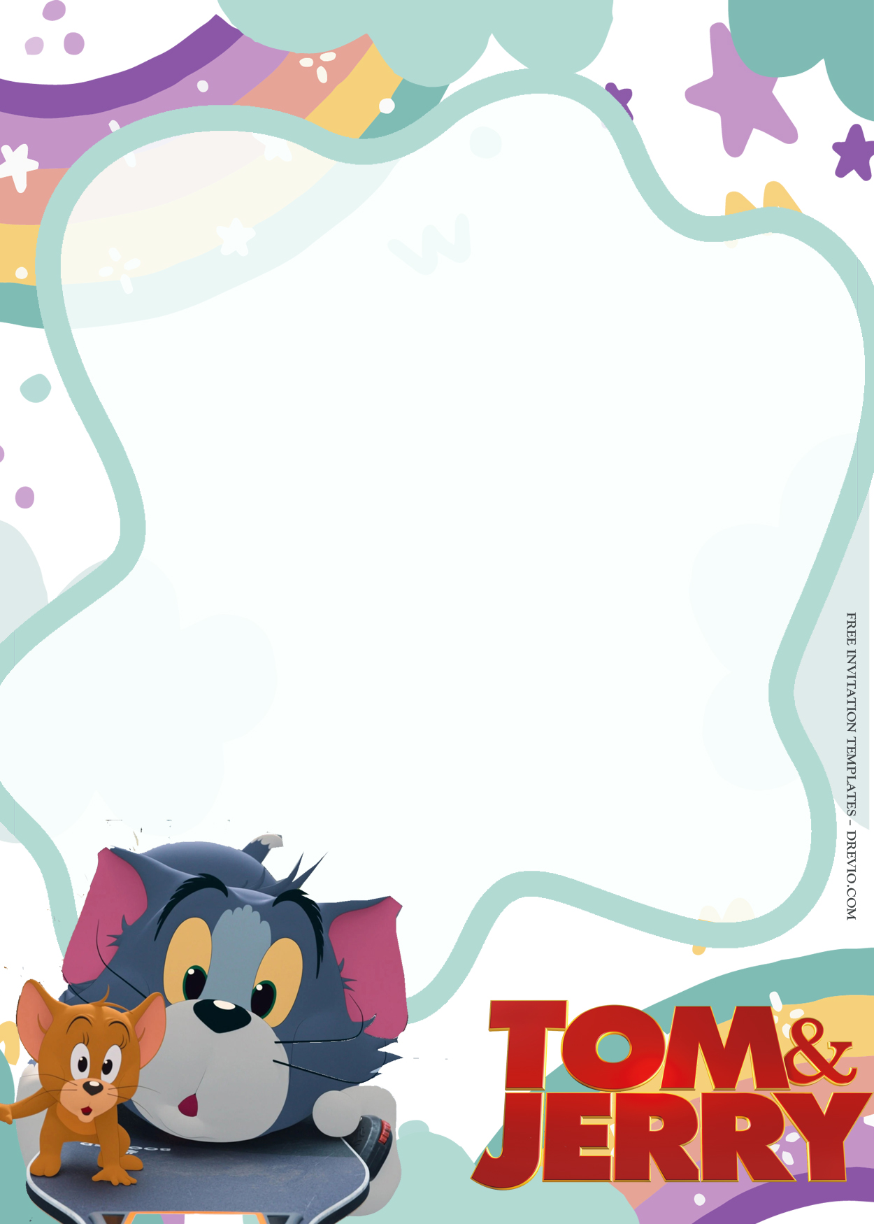 9+ Tom And Jerry In Town Birthday Invitation Templates Five