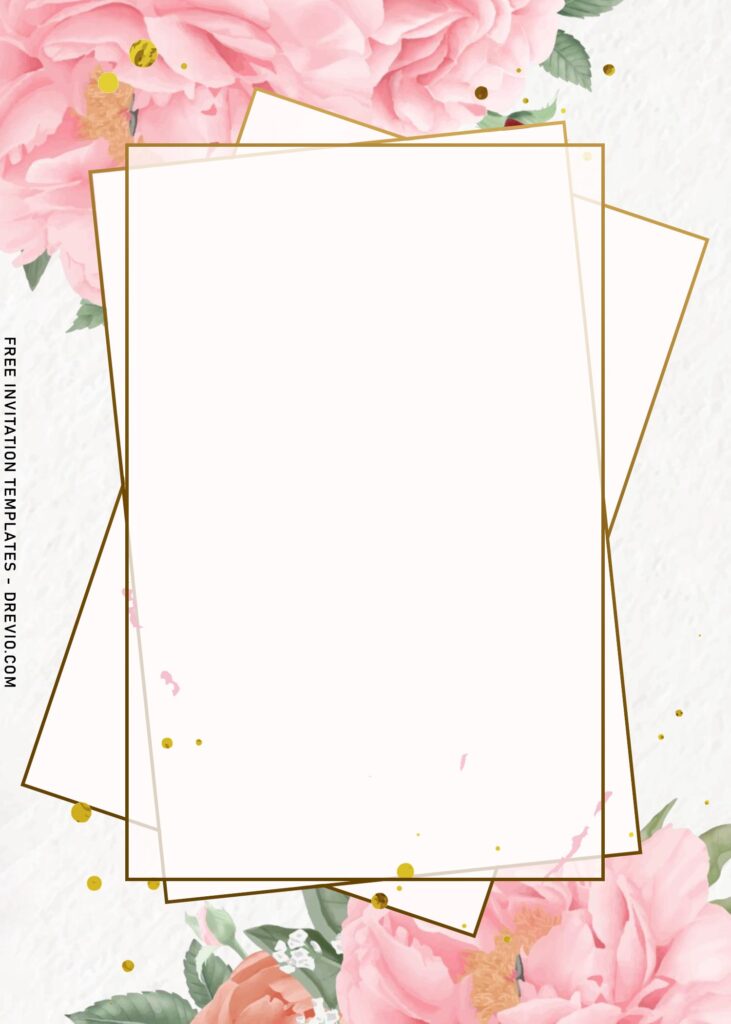 Invitation Template of 7+ Blush And Ivory Floral Invitation Templates Suitable For Spring Events 5