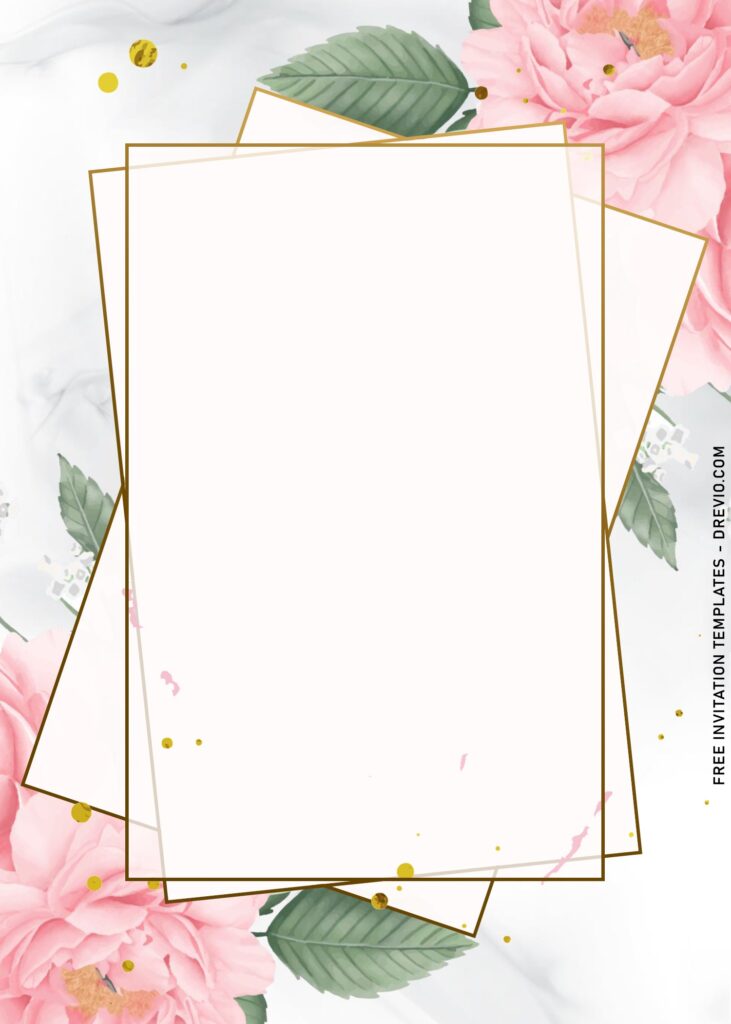 Invitation Template of 7+ Blush And Ivory Floral Invitation Templates Suitable For Spring Events 4