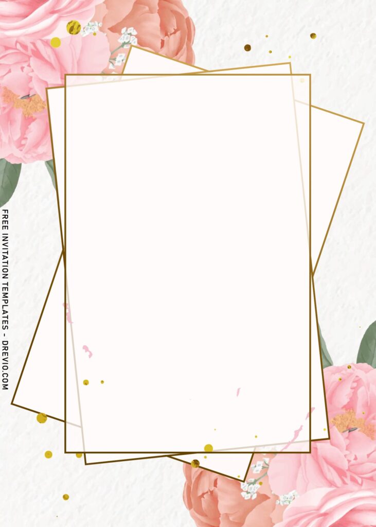 Invitation Template of 7+ Blush And Ivory Floral Invitation Templates Suitable For Spring Events 3