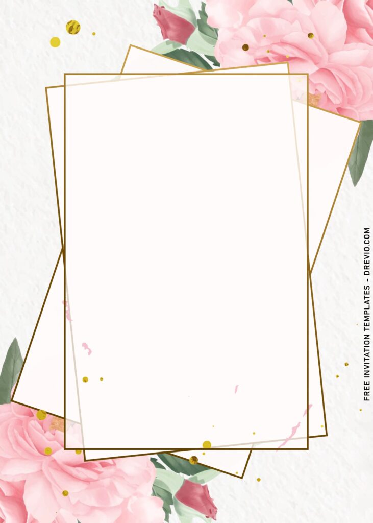 Invitation Template of 7+ Blush And Ivory Floral Invitation Templates Suitable For Spring Events 2