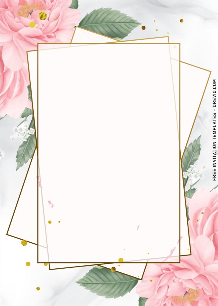 Invitation Template of 7+ Blush And Ivory Floral Invitation Templates Suitable For Spring Events 1